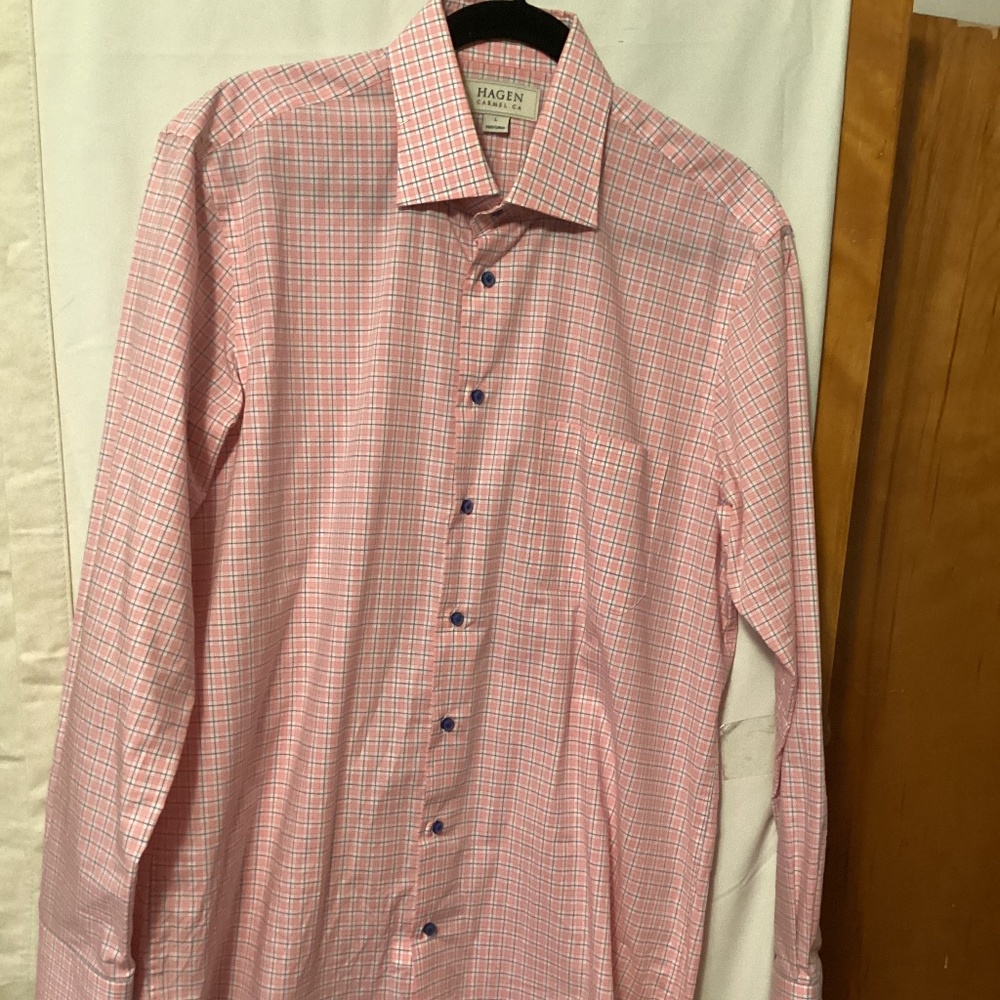 HAGEN CARMEL dress shirt Sz L